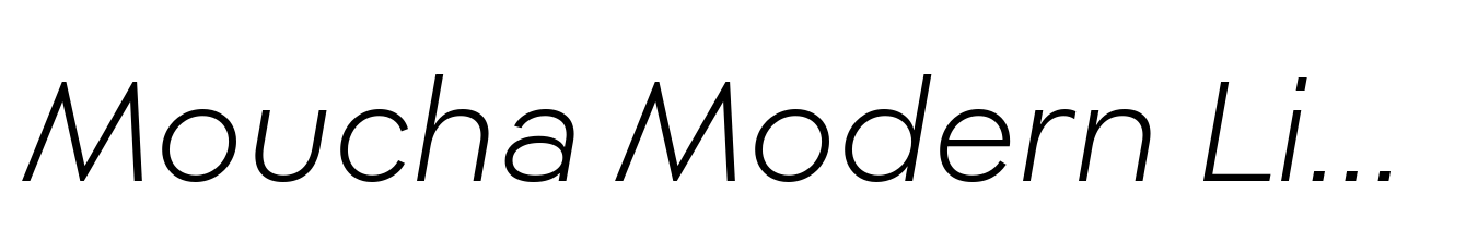 Moucha Modern Light Italic